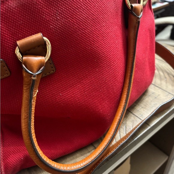 Michael Kors Red Tote with Brown Leather Handles - Picture 5 of 13